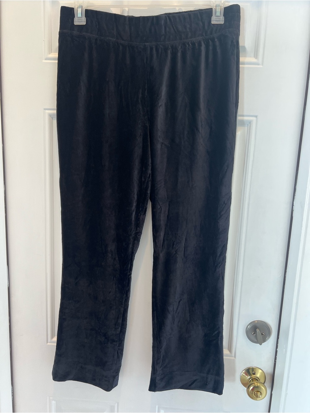 ISSACMIZRAHI Live Pull On Pants Women’s Size M Black Wide Leg Elastic Waist #992